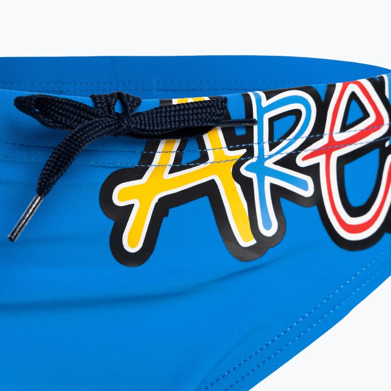Slipy pływackie dziecięce arena Sparkle Brief pix blue/lily yellow 4