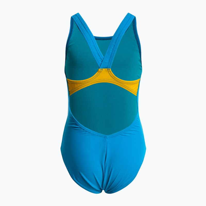 Strój pływacki jednoczęściowy dziecięcy arena Sparkle One Piece L pix blue/lily yellow 2