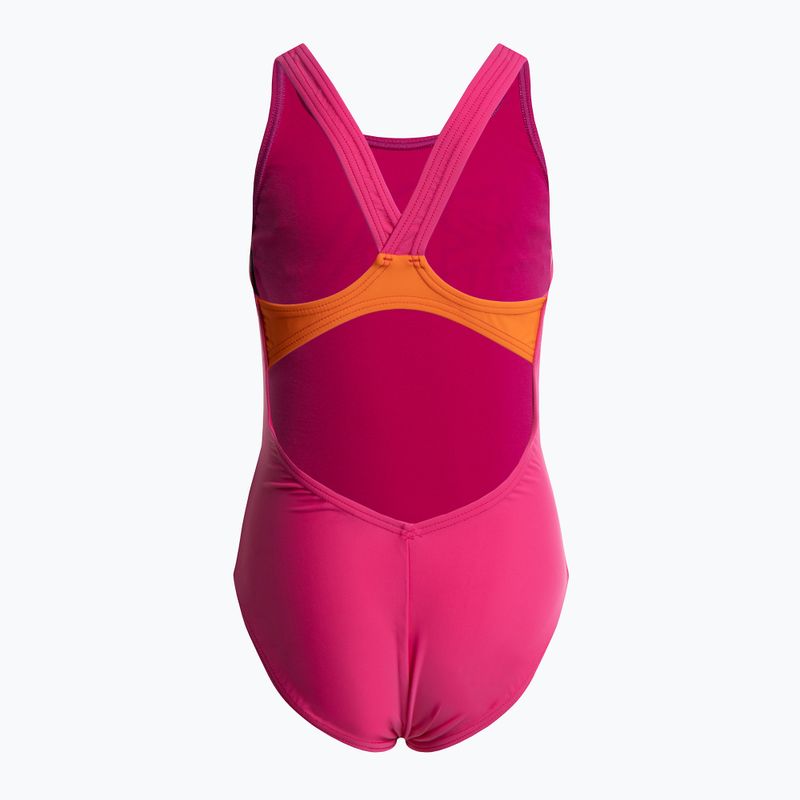 Strój pływacki jednoczęściowy dziecięcy arena Sparkle One Piece L fresia rose/mango 2
