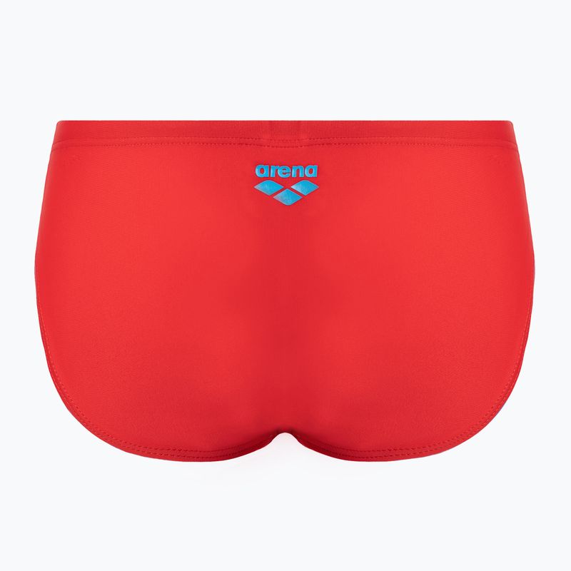 Slipy pływackie dziecięce arena Slipstream Brief red/turquoise 2