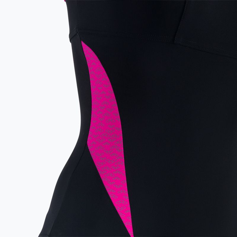 Strój pływacki jednoczęściowy damski arena Agate Strap Back One Piece black/rose violet 4