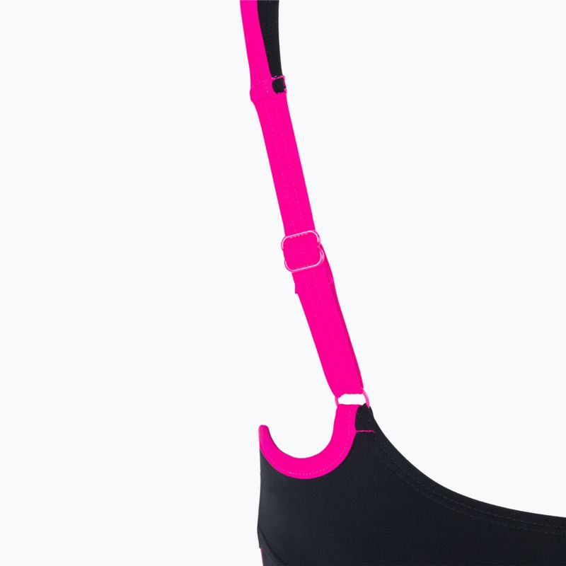 Strój pływacki jednoczęściowy damski arena Agate Strap Back One Piece black/rose violet 5