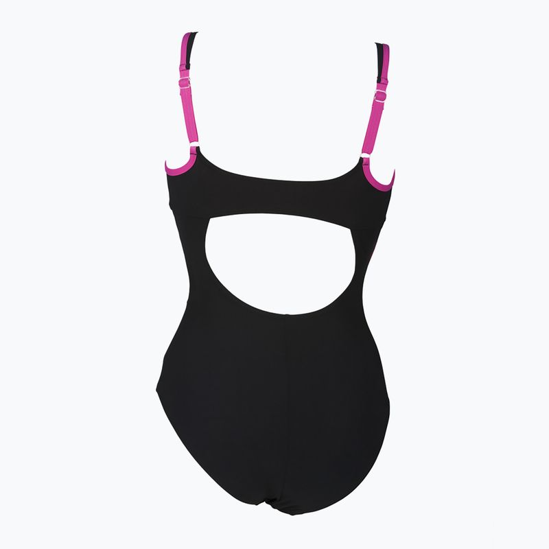 Strój pływacki jednoczęściowy damski arena Agate Strap Back One Piece black/rose violet 9
