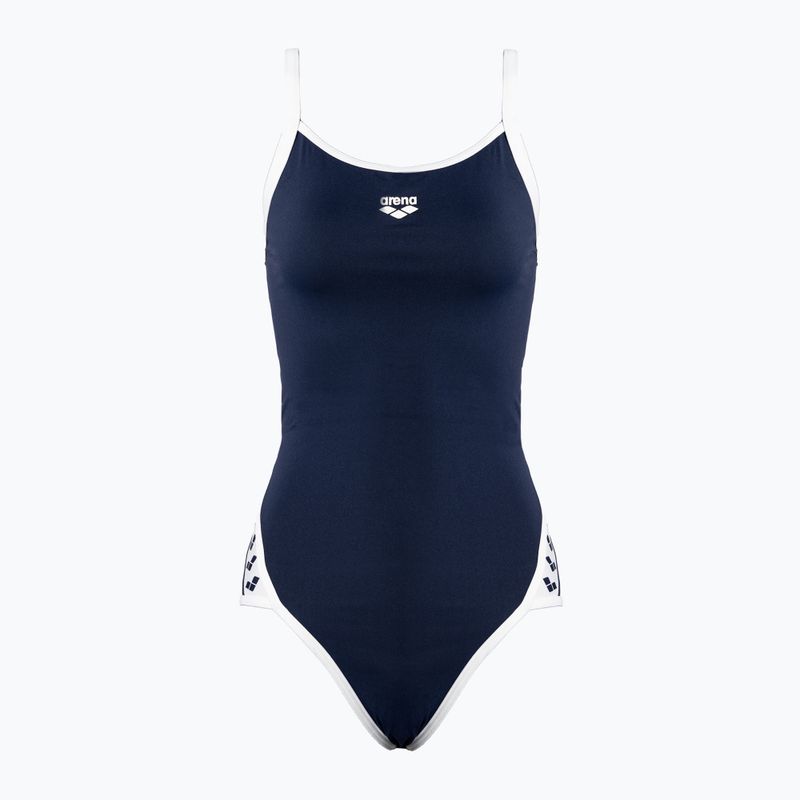 Strój pływacki jednoczęściowy damski arena Team Stripe Super Fly Back One Piece navy/white