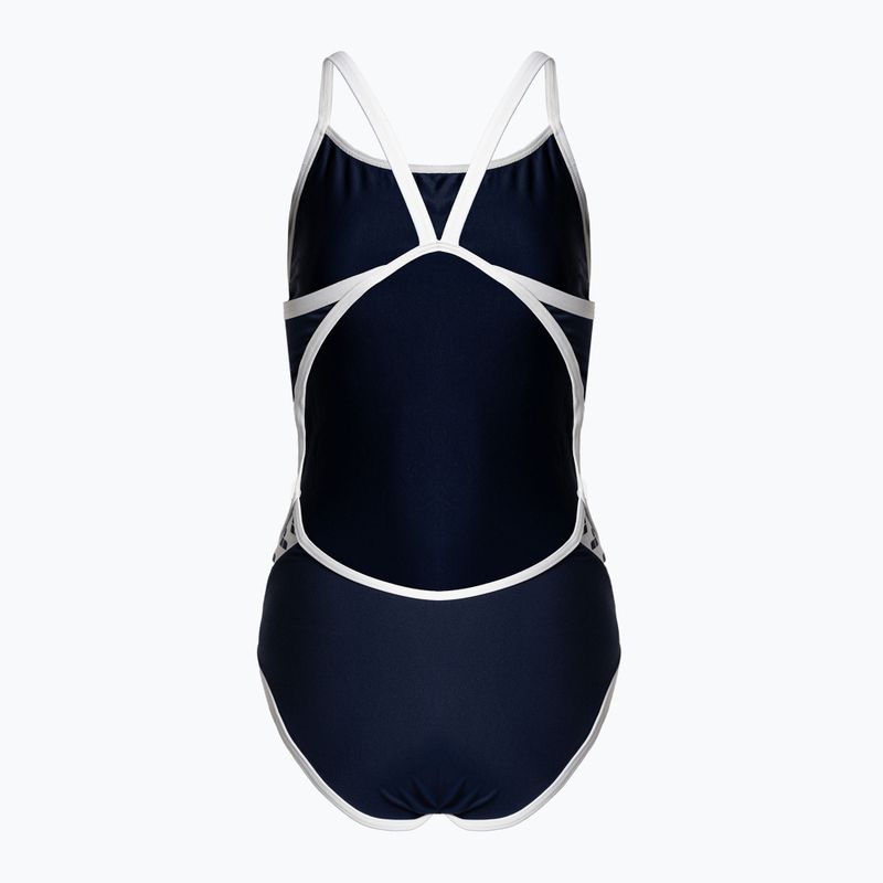 Strój pływacki jednoczęściowy damski arena Team Stripe Super Fly Back One Piece navy/white 2