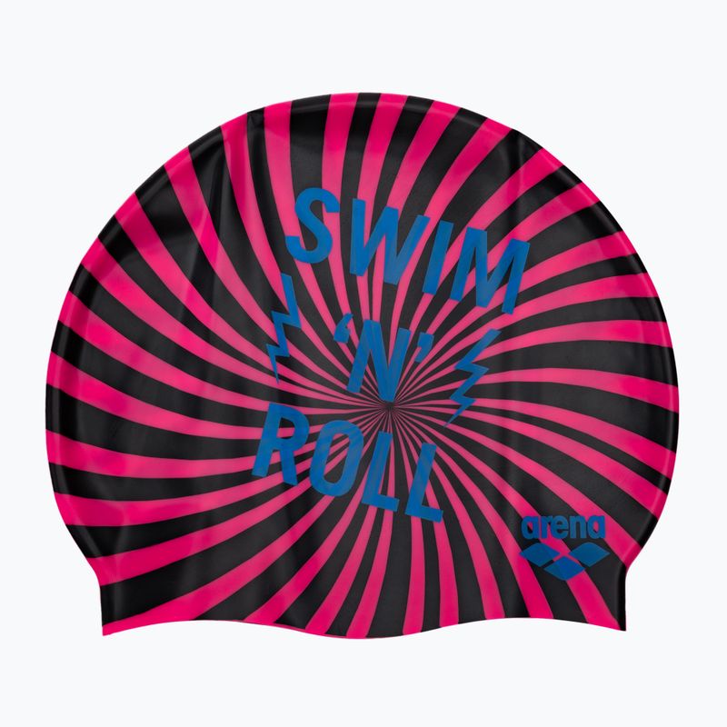 Czepek pływacki dziecięcy arena Print swim&roll black