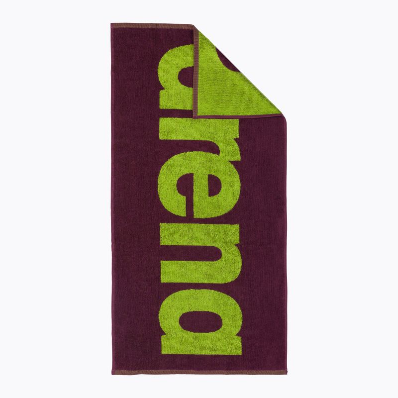 Ręcznik arena Gym Soft red wine/shiny green