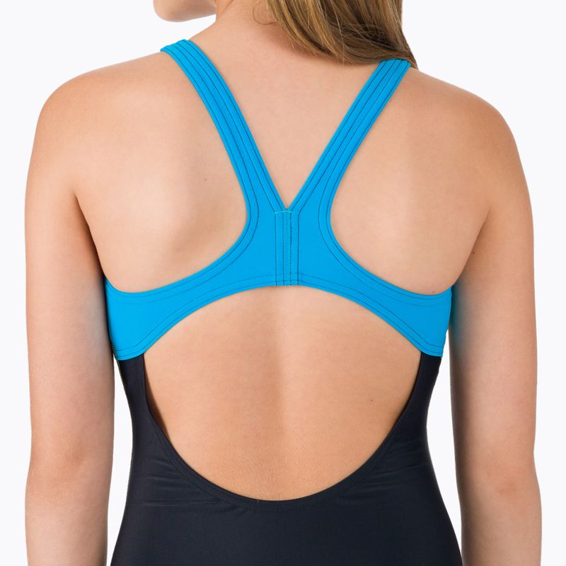 Strój pływacki jednoczęściowy dziecięcy arena Basics Swim Pro Back One Piece black/turquoise 8