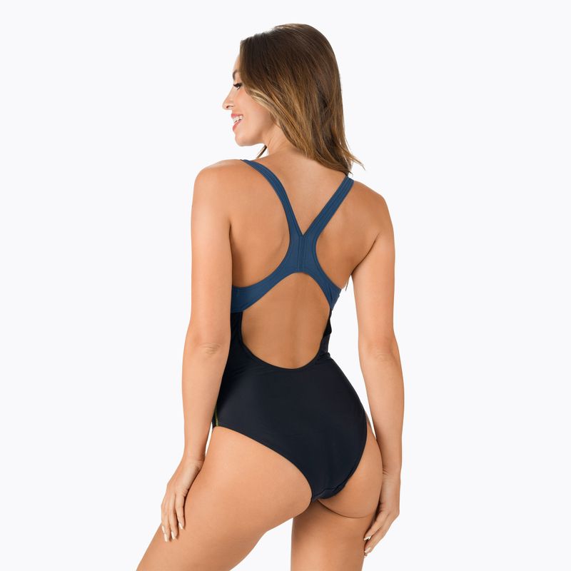 Strój pływacki jednoczęściowy damski arena Basics Swim Pro Back One Piece black/shark 7