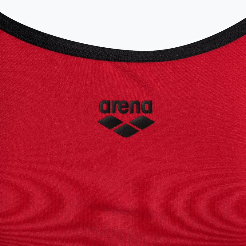 Strój pływacki jednoczęściowy damski arena Team Stripe Super Fly Back One Piece red/black 3