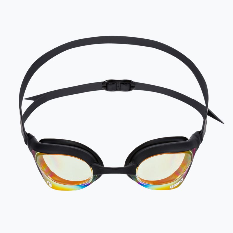 Okulary do pływania arena Cobra Core Swipe Mirror yellow copper/black 2