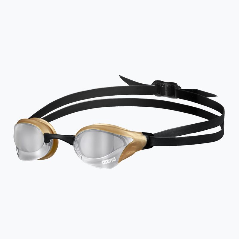 Okulary do pływania arena Cobra Core Swipe Mirror silver/gold