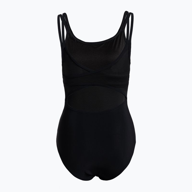 Strój pływacki jednoczęściowy damski arena Esther Cross Back One Piece black/black 2