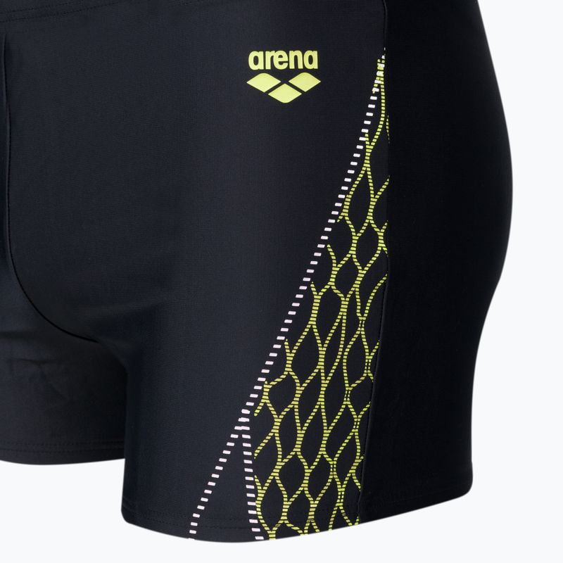 Bokserki pływackie męskie arena Twist Short black/soft green 3