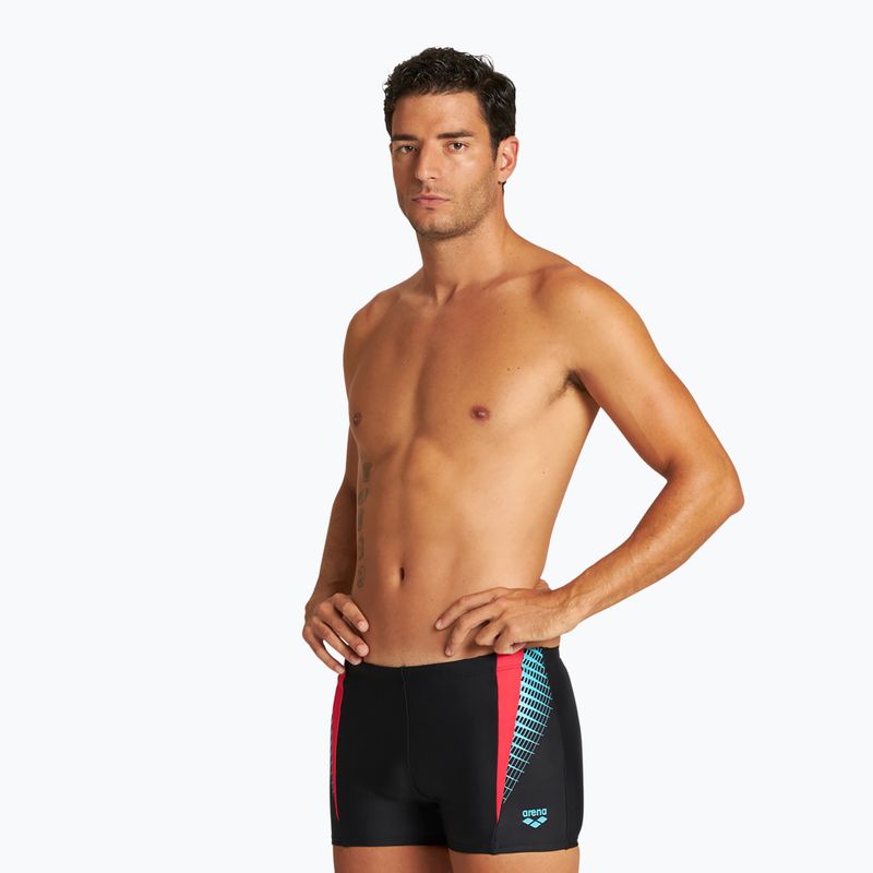 Bokserki pływackie męskie arena Threefold Short black/black/anguria 6