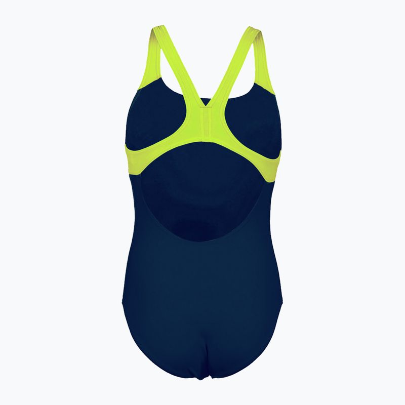 Strój pływacki jednoczęściowy dziecięcy arena Swim Pro Back One Piece navy/soft green 5