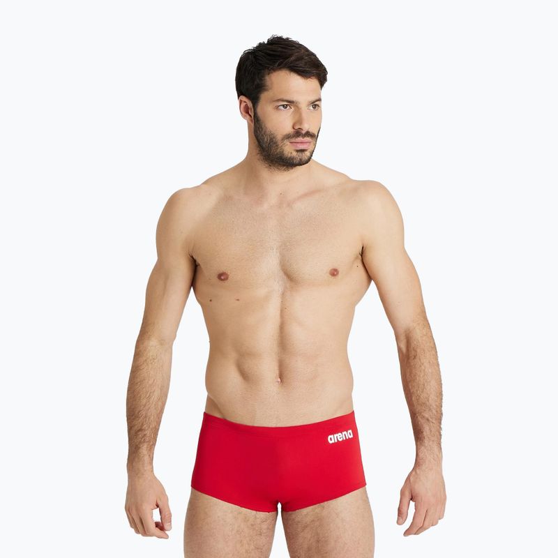 Bokserki pływackie męskie arena Team Swim Low Waist Short Solid red/white 4