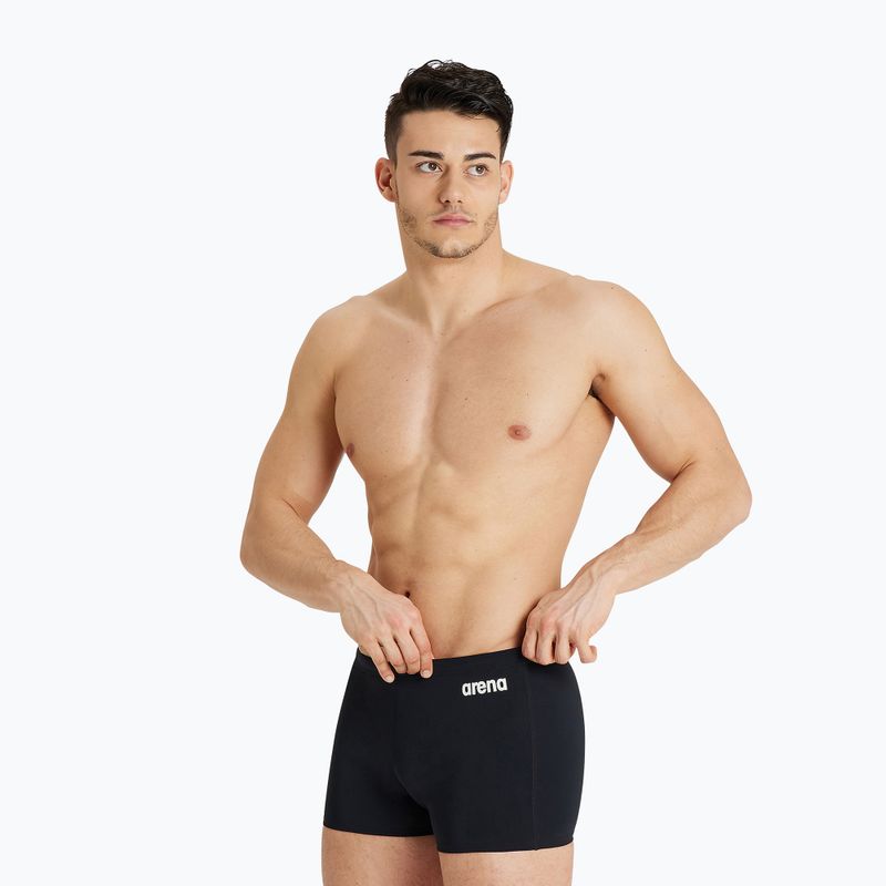 Bokserki pływackie Arena Team Swim Short Solid black/white 4