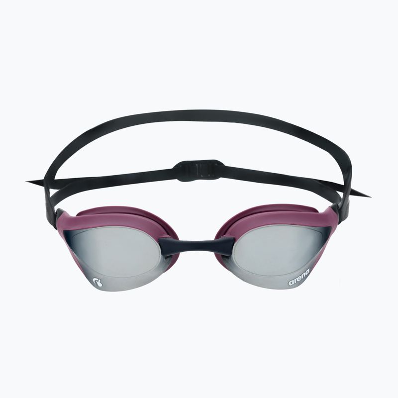 Okulary do pływania arena Cobra Core Swipe Mirror silver/red wine 2