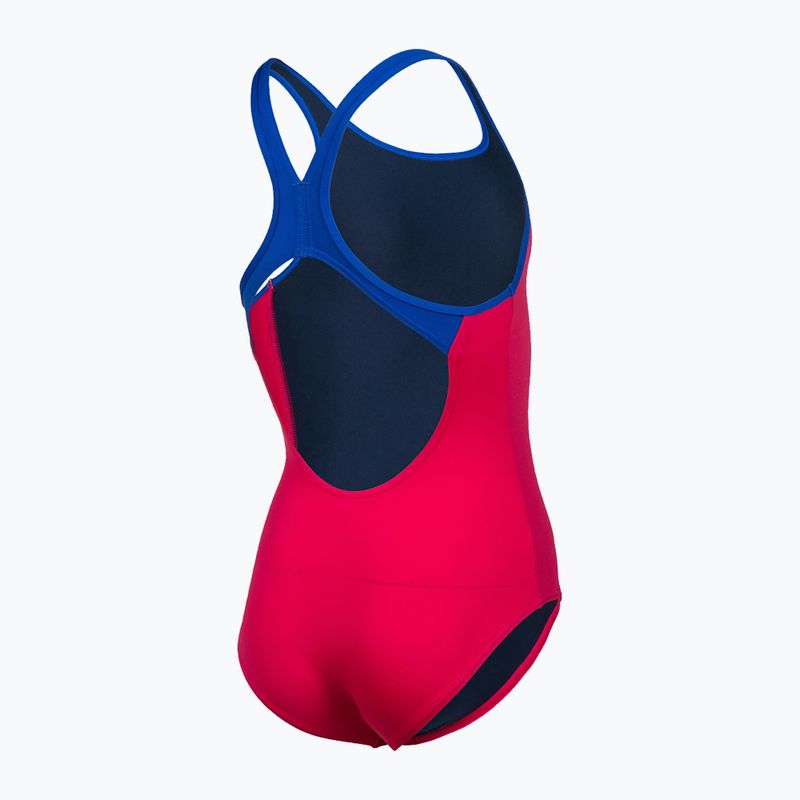 Strój pływacki jednoczęściowy dziecięcy arena Biglogo Swim Pro Back One Piece freak rose/neon blue 5