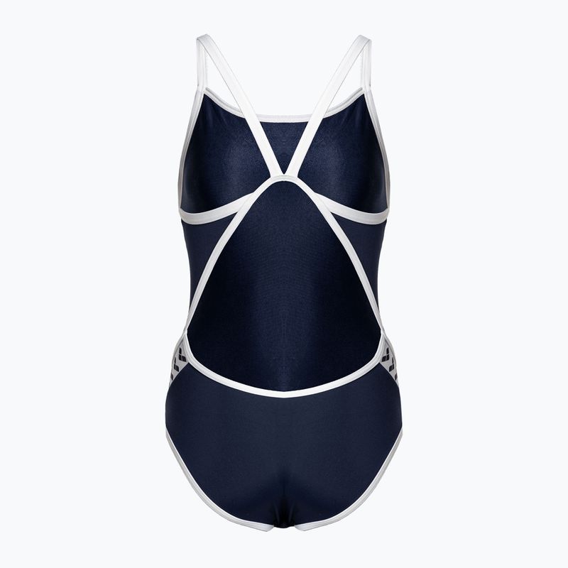 Strój pływacki jednoczęściowy damski arena Icons Super Fly Back Solid navy/white 2