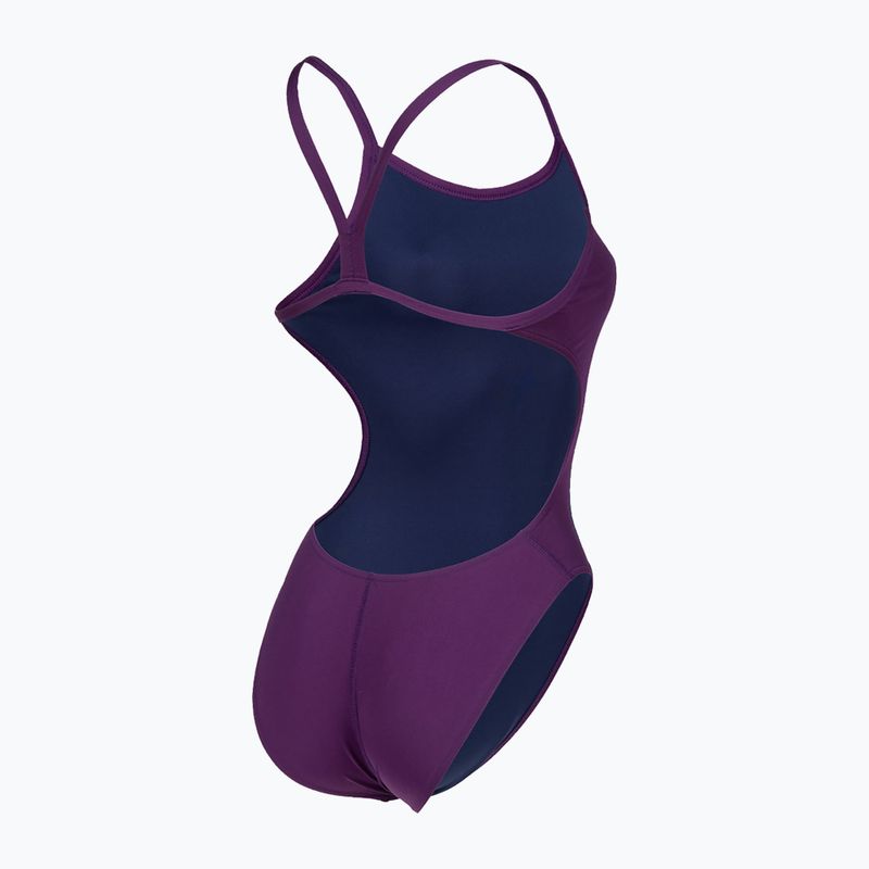 Strój pływacki jednoczęściowy damski arena Team Swimsuit Challenge Solid plum/white 5