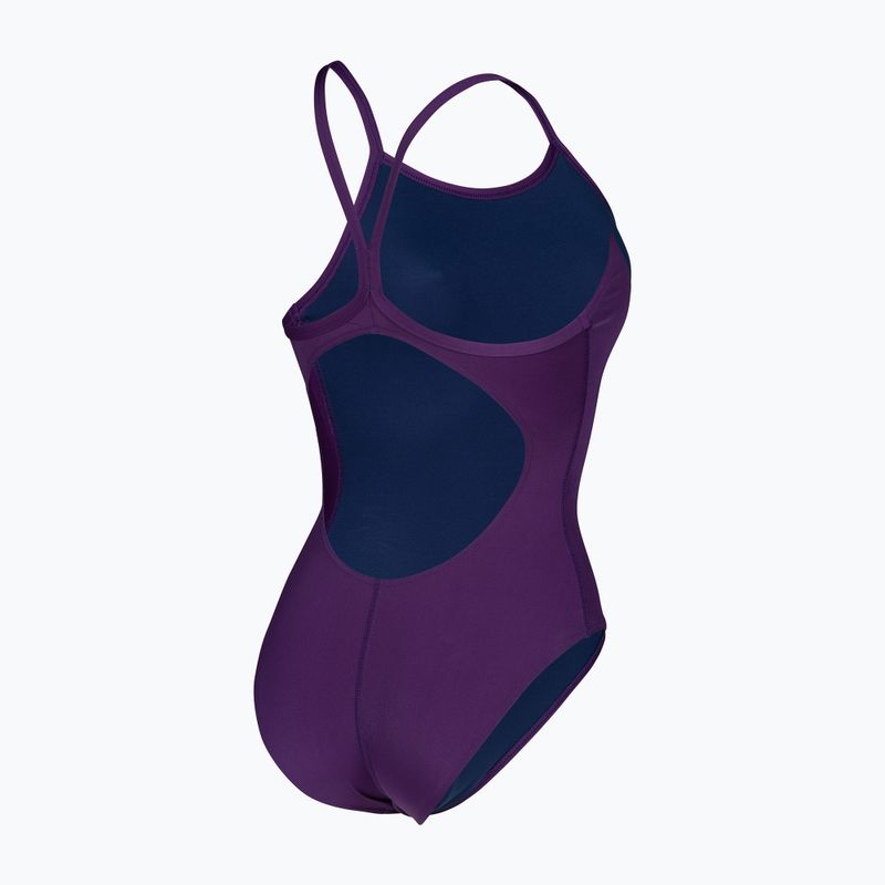 Strój pływacki jednoczęściowy damski Arena Team Light Drop Solid plum/white 4