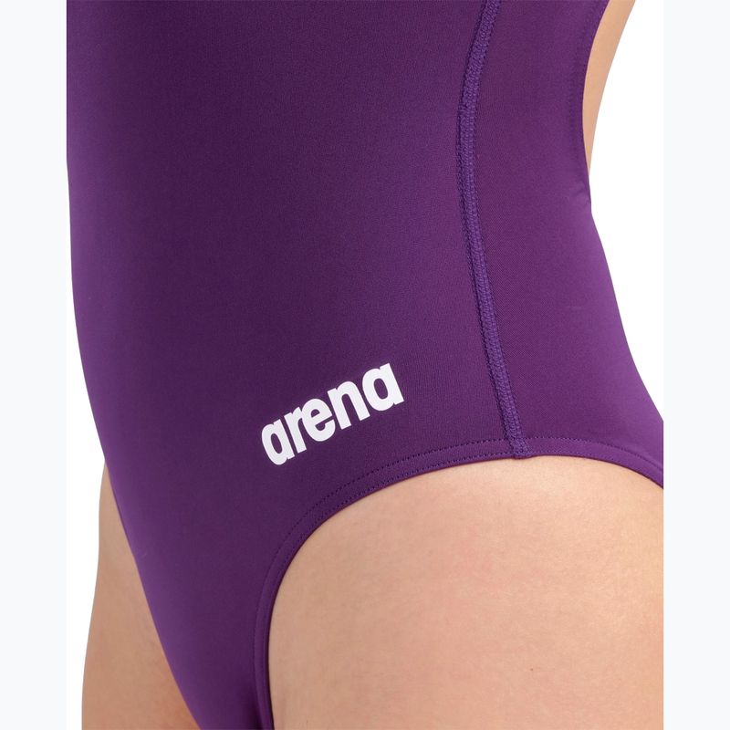 Strój pływacki jednoczęściowy damski Arena Team Light Drop Solid plum/white 9