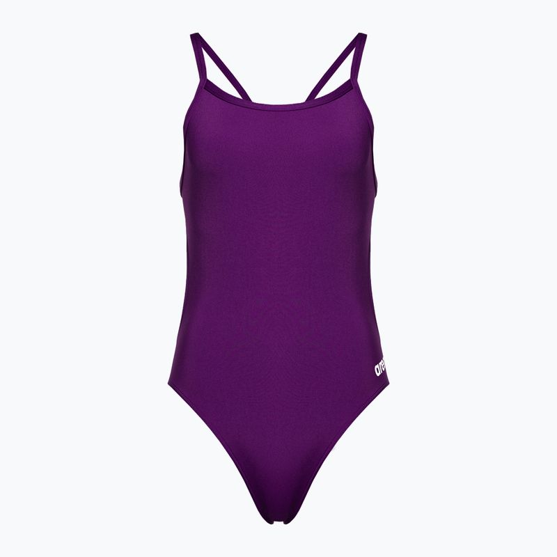 Strój pływacki jednoczęściowy damski arena Team Swimsuit Challenge Solid plum/white
