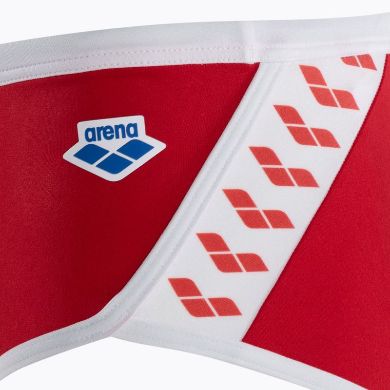 Slipy pływackie męskie arena Icons Swim Low Waist Short Solid red/white 3