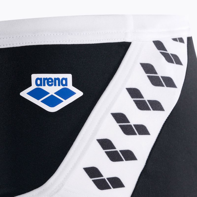 Bokserki pływackie męskie arena Icons Swim Low Waist Short Solid black/white 3