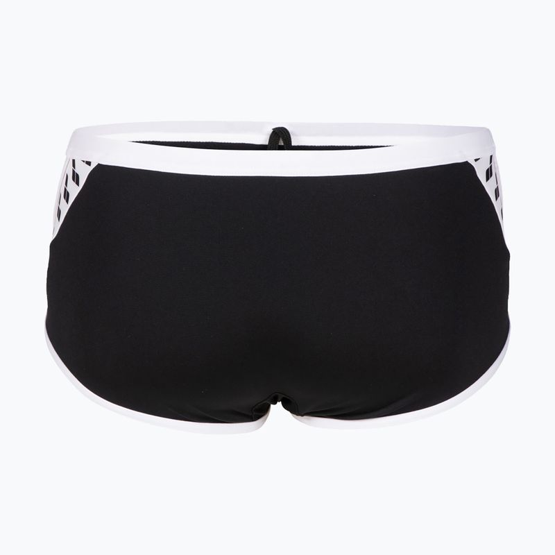 Bokserki pływackie męskie arena Icons Swim Low Waist Short Solid black/white 5