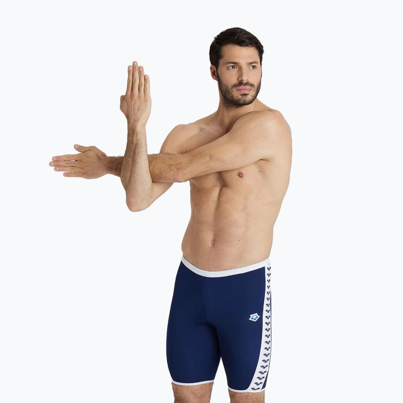 Jammery kąpielowe męskie arena Icons Swim Jammer Solid navy/white 4