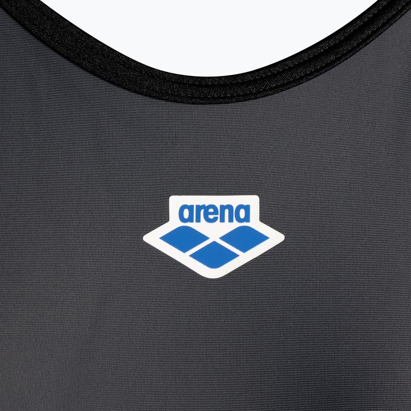 Strój pływacki jednoczęściowy damski arena Icons Fast Back Panel asphalt/black/ white/black 3