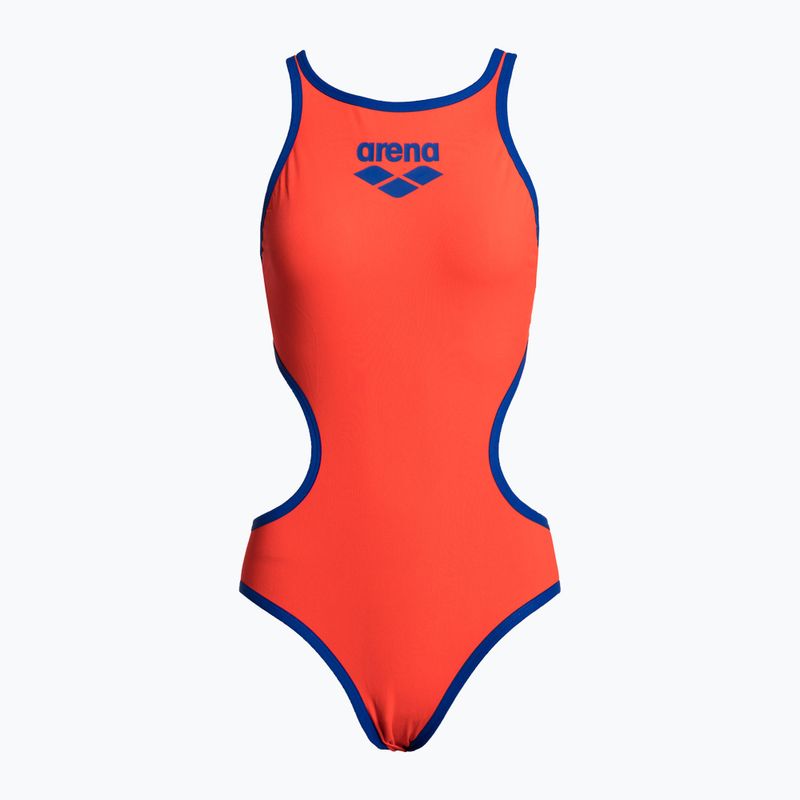 Strój pływacki jednoczęściowy damski arena One Biglogo One Piece floreale/neon blue