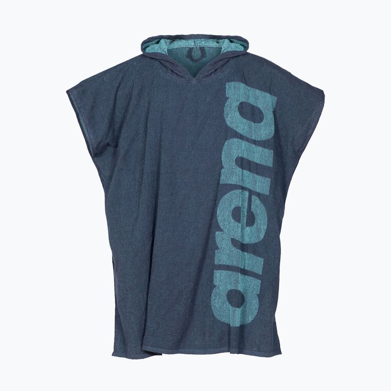 Ponczo arena Big Logo Hooded mélange navy/sky