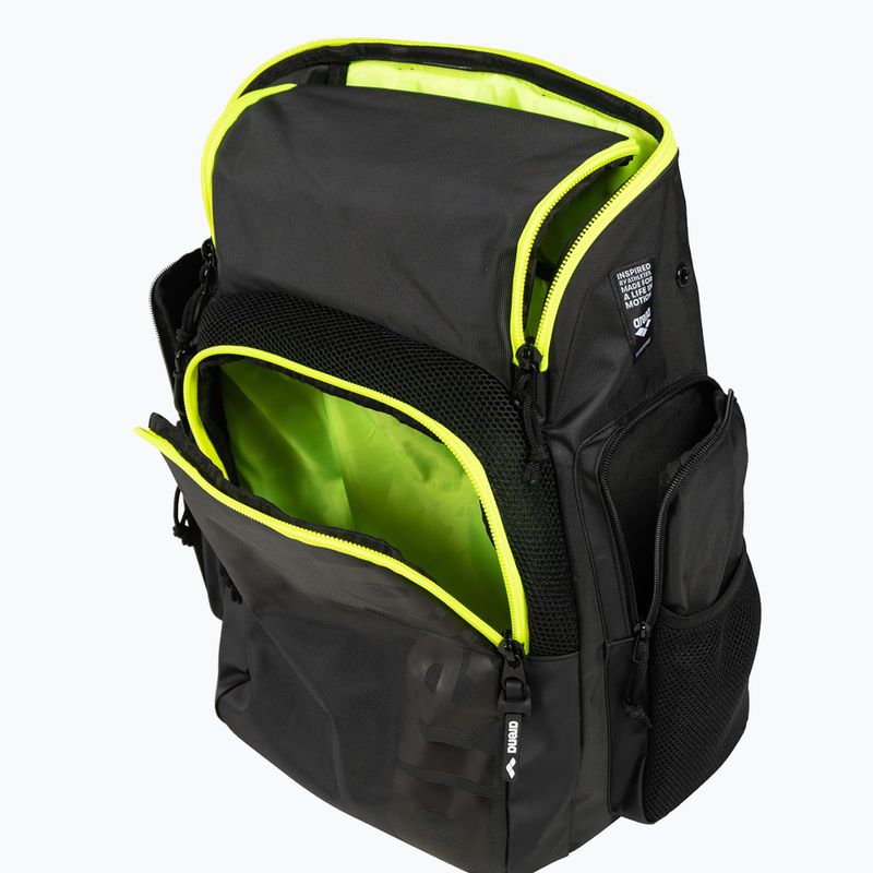 Plecak pływacki arena Spiky III 35 l dark smoke/neon yellow 5