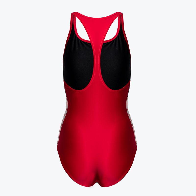 Strój pływacki jednoczęściowy damski arena Icons Racer Back Solid red 2