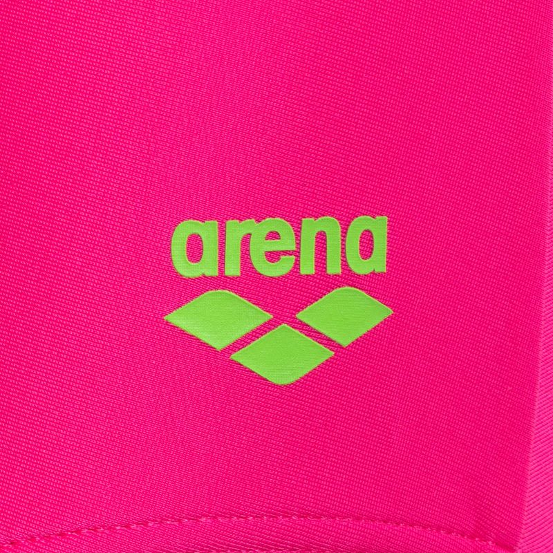 Strój pływacki jednoczęściowy dziecięcy arena Swim Pro Back Logo freak rose/soft green 3
