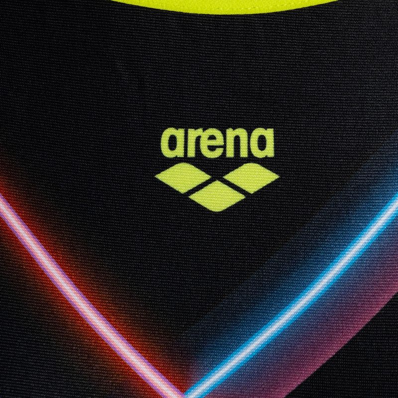 Strój pływacki jednoczęściowy damski arena Tech One Back Placement black/multi 3