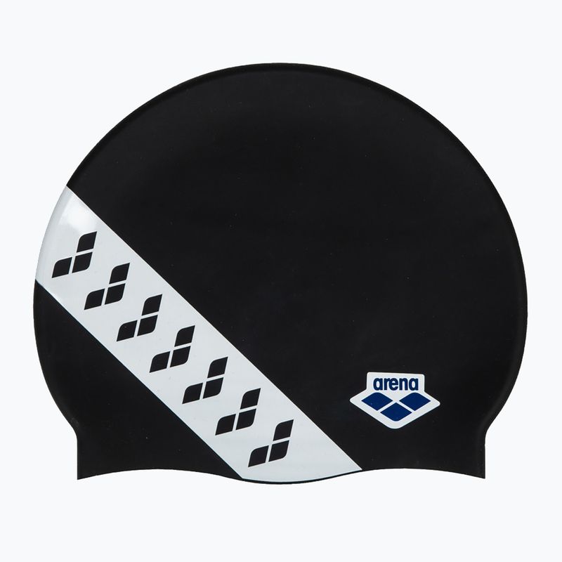 Czepek pływacki arena Icons Team Stripe black/white 2