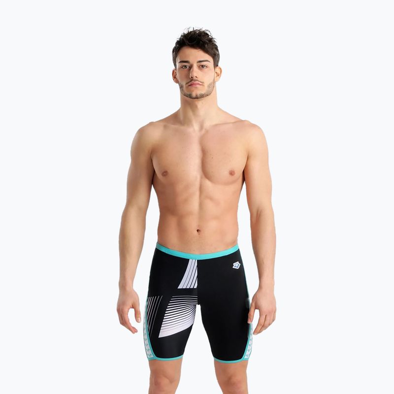 Jammery pływackie męskie arena Icons Swim Jammer Logo black/white/blue diamond 5