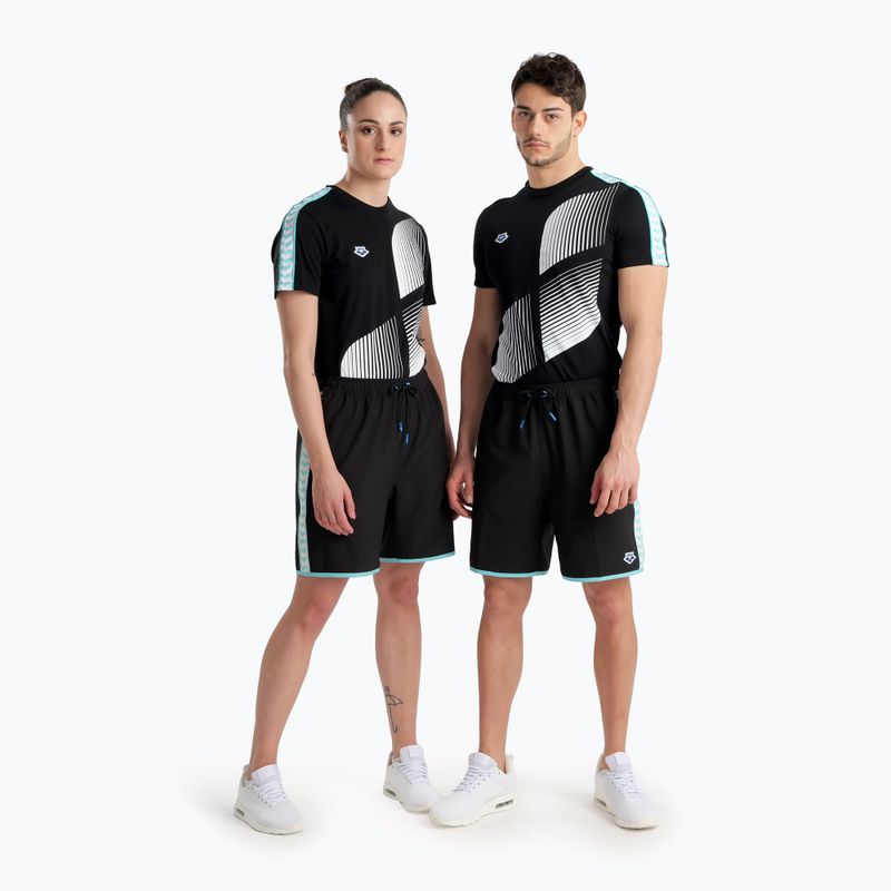 Spodenki arena Icons Team Stripe Bermuda Logo black/white/blue diamond