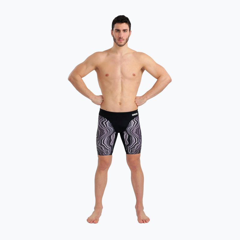 Jammery kąpielowe męskie arena Swim Jammer Marbled black/black multi 6