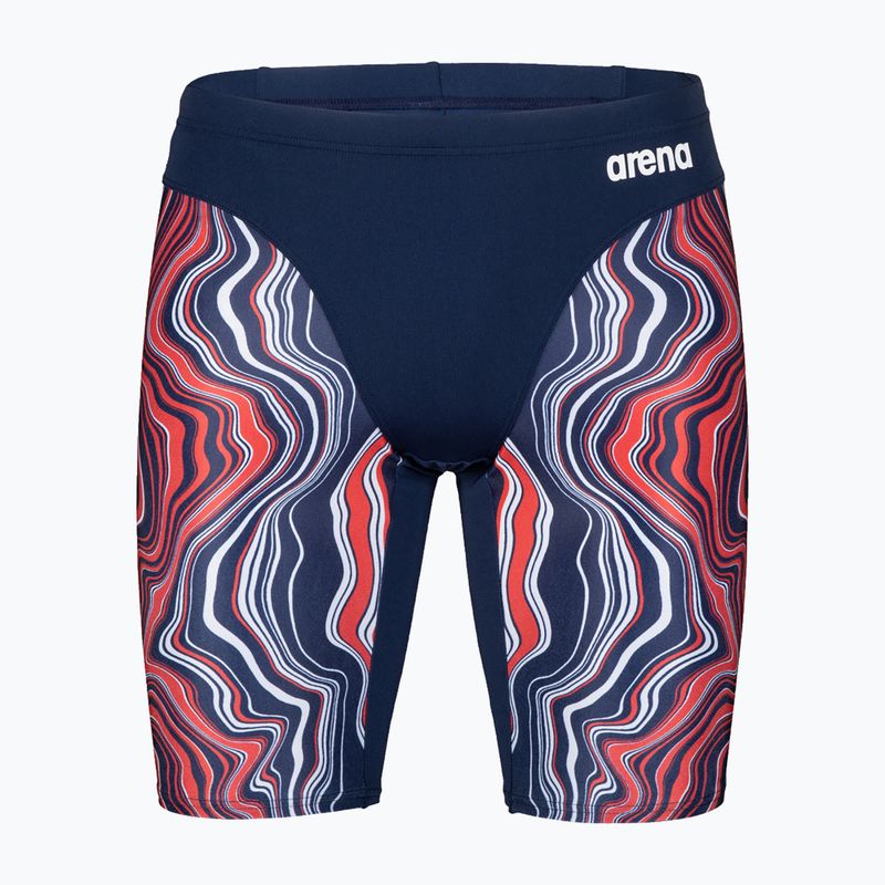 Jammery pływackie męskie arena Swim Jammer Marbled navy/red multi 4
