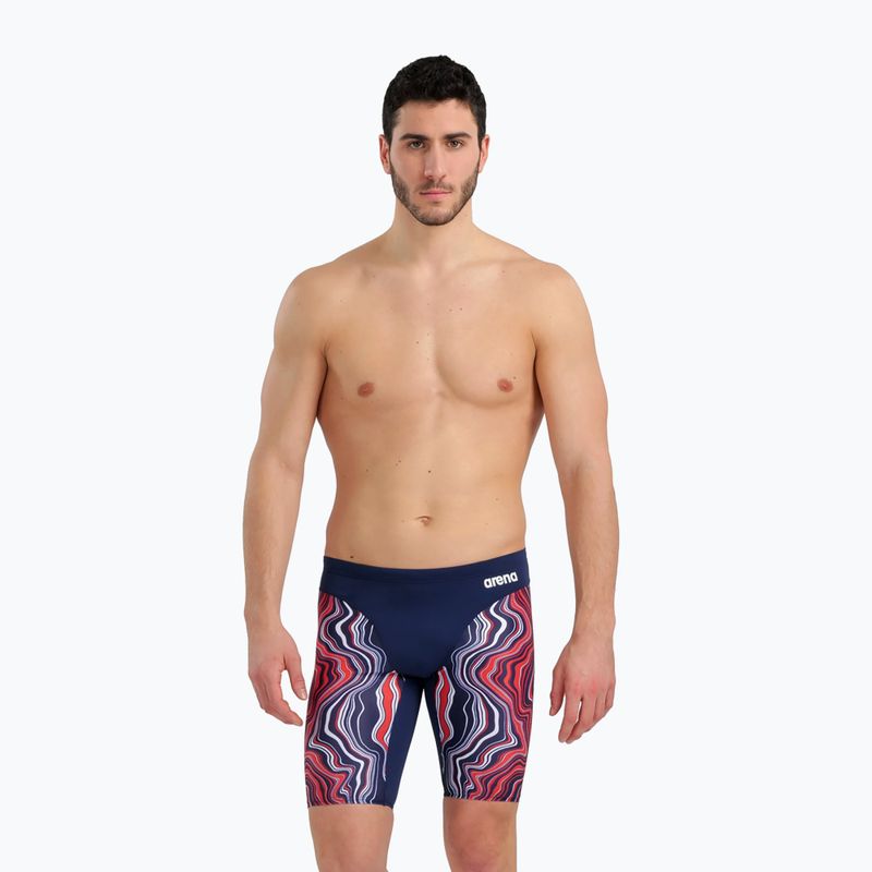 Jammery pływackie męskie arena Swim Jammer Marbled navy/red multi 6