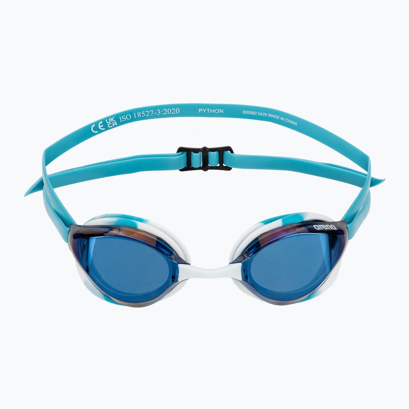 Okulary do pływania arena Python Mirror blue mirror/white/sky 2