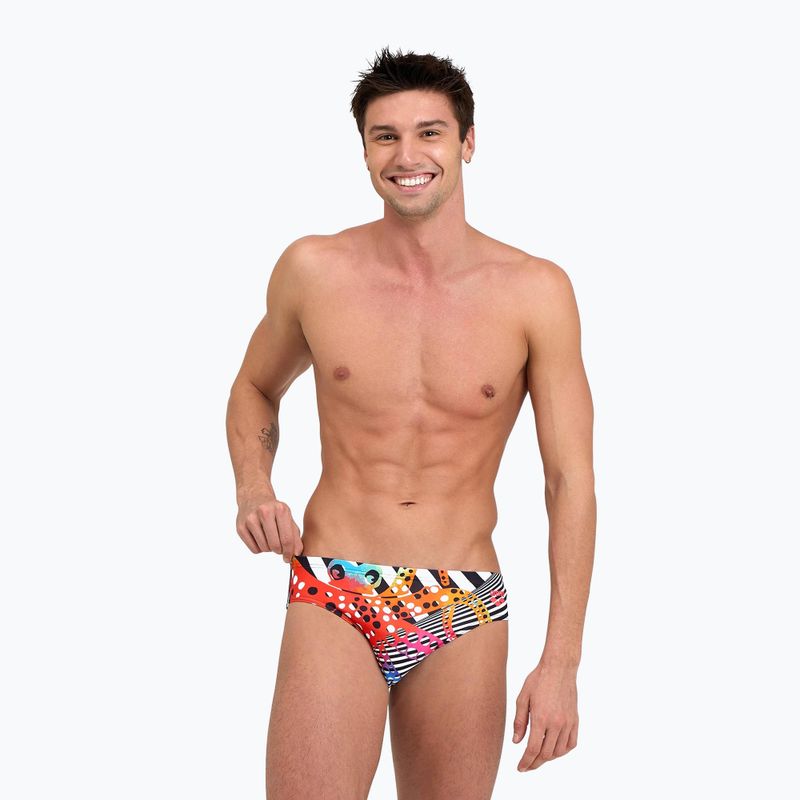 Slipy pływackie męskie arena Crazy Octopus Swim Briefs black/white multi 4