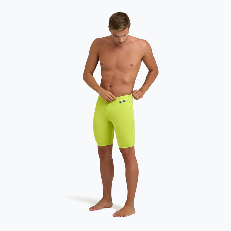 Jammery pływackie męskie arena Team Swim Jammer Solid soft green/neon blue 4