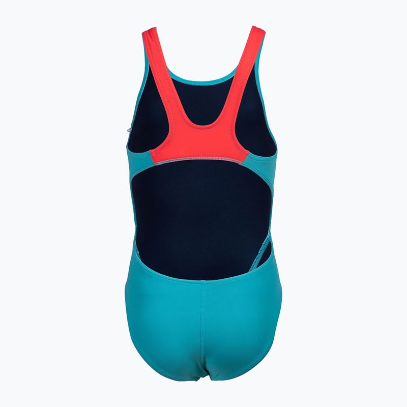 Strój pływacki jednoczęściowy dziecięcy arena Team Swim Tech Solid martinica/floreale 5